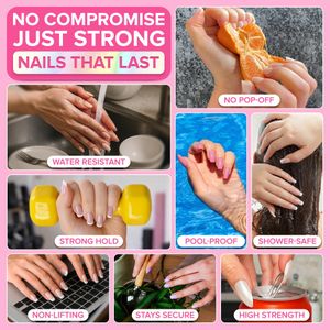 NYK1 NailBond Extra Strong Nail Glue 8ml – Brush-On for Press On, Tips & Acrylics