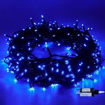 Indoor Christmas String Lights - 220 LEDs 82ft/25m 8 Modes End-to-End Plug in Outdoor Waterproof Decorative Fairy Twinkle Lights for Halloween/Tree/Wedding/Thanksgiving Day/Patio/July Fourth - Blue