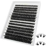 Bransfy 273pcs 60D+80D Thick Volume Eyelashes Clusters Natural Eyelash Extensions Russian D Curl Individual Eyelash Cluster Makeup Tools Lashes(60D+80D-0.07D 9-16mm)