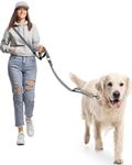 WANFIRE Hands Free Dog Lead, Heavy Duty 2.9M Long Dog Lead, Tangle Free Reflective Waist Lead, Crossbody Dog Lead with Safety Buckle for Medium & Large Dogs Running,Training (1.8-2.9M).