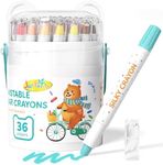 Toddler Crayons, 36 Colors Jumbo Crayons for Toddlers, Non Toxic Washable Crayons, Twistable Crayons for Toddlers 1-3, Easy to Hold Ultra-Silky Large Crayons for Kids Ages 4-8, Toddler Art Supplies