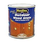 Rustins ESMO1000 1L Satin Outdoor Wood Stain - Medium Oak