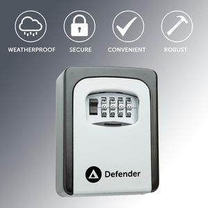 Defender Outdoor Key Safe – Weatherproof Wall Mounted Lock Box