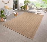 Serdim Rugs Harper Kilim Braided Herringbone Design Outdoor Rugs, Jute, Rectangle 200 x 290cm