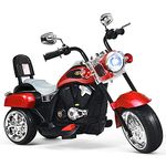 HONEY JOY Kids Motorcycle, 6V Ride On Chopper Motorcycle w/Horn & Headlight, Foot Pedal Switch, 3-Wheels Electric Motorcycle for Kids 3-5, Gift for Boys Girls