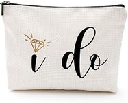 Engagement,Bridal Shower Gifts-I Do-Bride Gifts,Makeup Bag Make Up Pouch Bride To Be Gift Wedding Vows(Makeup bag-I do)