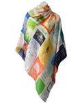 Joy Prayer Scarf - Large, Lightweight Prayerfully Made Bible Verse Shawl, 35x70", Colorful Uplifting, Meaningful Faith Gift, Multicolor, Large