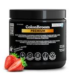 ColonBroom Premium Blend - Weight Management Supplement - Psyllium Husk Fiber Powder Drink - Colon Cleanse for Bloating Relief & Gut Health - Gluten Free & Non-GMO - Strawberry (30 Servings)