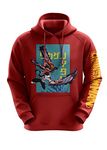 CRAZYMONK Chainsaw Man Denji Unisex Anime Hoodie - Red, S