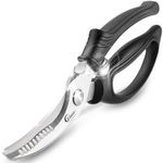 Heavy Duty Poultry Shears - Sharp Home Cooking Kitchen Scissor with Safety Lock & Hang Hole, Stainless Steel with Anti-Slip Handle for Cutting Food, Chicken, Bone, Meat, Fish, Vegetable, Herb