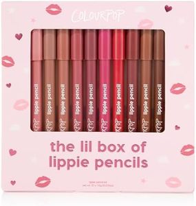 ColourPop Lil Box of Lippie Pencils Makeup Kit - 10-Piece Vegan Lip Liner Set with Creamy, Long-Wearing Formula - Includes New Shades to Deliver Bold, High-Impact Color (3.05 oz)