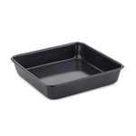 Tower T943012HG13 24cm Square Bake Pan Made from Aluminised Steel with Non-Stick Coating, Black