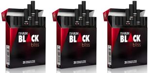 Djarum Black Bliss Ruby Tobacco & Nicotine Free Clove Filtered Cigarettes - 3 Boxes of 20 (60 total) - incl. Frugal Smoker Sticker
