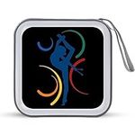 Gymnastics Girl Cute CD Case Portable DVD Disc Wallet Holder Storage Bag Organizer for Car Home Travel