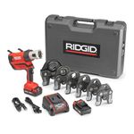 RIDGID 67053 RP 350 ProPress 8-Piece Pressing Tool Kit with 18-Volt Battery, Charger, 4 ProPress Press Tool Jaws (1/2" to 2"), and Case