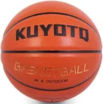 KUYOTQ Kids Toddler Size 4 Basketball 25.5" Composite Leather Small Basketball Soft Touch in & Outdoor Basketball for Boys Girls Age 4-8 Basketball Gifts (Deflated)