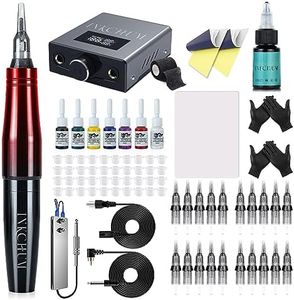 INKCHUM Microblading Machine Kit Ta-to Rotary RCA Machine Pen for Beginners, with Cartridge Needles, Power Supply,Foot Pedal,Professional Complete Kit for Artist