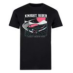 Knight Rider Men's Neon 2002 T Shirt, Black, S UK