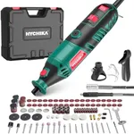 HYCHIKA 180W Rotary Tool, Variable Speed Rotary Tool Kit with Flex Shaft, 173pcs Accessories Kit & 8000-35000RPM Multi-Tool, Perfect for Cutting, Detail Sanding, Engraving, Wood Carving, and Polishing