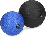 Navaris Fascia Massage Balls Set - 2 Different Sizes (8cm, 10cm) - Myofascial Deep Tissue Muscle Therapy for Back Legs Neck Foot Roller Trigger Points