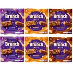 Brunch Bar Bundle with Raisin Brunch Bars 5 Pack 160g x2 and Chocolate Chip Brunch Bars 5 Pack 160g x2 With Peanut Brunch Bars 5 Pack x2 (6 Pack)