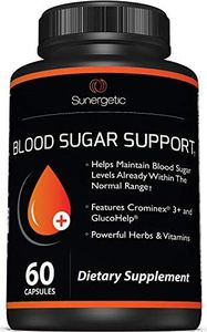 Premium Blood Sugar Support Supplement–Supports Healthy Blood Sugar Levels Already Within Normal Range – Includes Bitter Melon Extract, Vanadium, Chromium, Cinnamon, & Alpha Lipoic Acid-60 Capsules