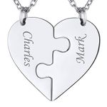 Stainless Steel Heart Puzzle Piece Necklace for 2 Friendship Jewelry for Women Customized Heart Pendant Matching Necklaces for Best Friends Cheap