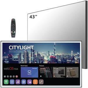 elecsung 43 inch 4K UHD Smart Mirror TV for Bathroom Waterproof ATSC Tuner, Dolby Atmos,Built-in Alexa, Wi-Fi & Bluetooth for Hotel/Kitchen 2026 Model SS550U22-43