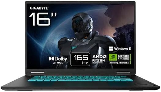 Gigabyte GAMING A16 Laptop - 16", 165Hz WUXGA, Ryzen 7 260, RTX 5050, 16GB DDR5 5200MHz, 1TB Gen4 SSD, Windows 11 Home, 2 Year Warranty, Dolby Atmos, GAMING A16 3THK3UK894SH