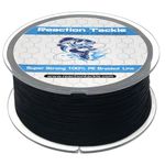 Reaction Tackle Braided Fishing Line NO Fade Black 30LB 150yd