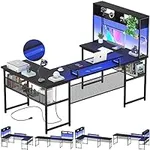 Unikito U Shaped Desk with Hutch, R