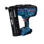 BOSCH GNH18V-16MAN 18V Brushless 16 Gauge Angled Finishing Nailer, Holds up to 1,600 Nails per Charge, One Hand Activation, Tool-Free Jam Cleaning,