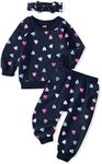 AMAWMW Infant Baby Girl Fall Winter Clothes Long Sleeve Sweatshirts Pants Outfits Gifts 0 3 6 Months Purple Pockets