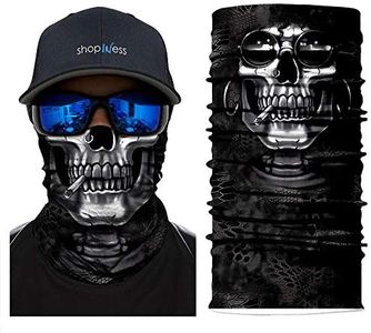 ShopINess Unisex Adult Multifunctional Headband Bandana Neck Gaiter for Sport and Outdoor Carnival Party Halloween - Skull (Bandit)