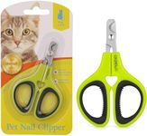 OneCut Pet Nail Clippers, Update Version Cat & Kitten Claw Nail Clippers for Trimming, Professional Pet Nail Clippers for a Cat, Puppy, Kitten & Small Dog (Green)