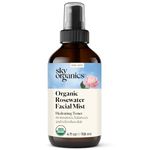 Sky Organics Organic Rosewater Toner for Face & Skincare, 100% Pure & Steam-Distilled Toner USDA Certified to Hydrate, Balance & Refresh, 118 ml