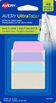 Avery UltraTabs, Multi-Use Index Tabs, 2" X 1.5", 2-Side Writable, Assorted Pastel Colours, Repositionable Tabs, 48 Tabs (74758)