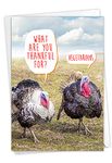 NobleWorks Thankful for Vegetarians - Thanksgiving Greeting Card with Envelope (4.63 x 6.75 Inch) - C9465TGG