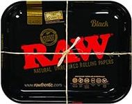 RAW Black Metal Rolling Tray - Larg
