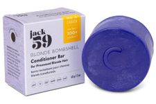 Jack59 Blonde Bombshell Solid Conditioner Bar for Processed Blonde Hair, Cleansing and Nourishing Natural Conditioner with Argan Oil, Vegan, pH Balanced, Gluten-Free, Sulphate-Free,100+ Washes, 2 oz