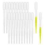 50 PCS 3 ml Pipettes Plastic Transfer Pipettes Eye Dropper, Essential Oils Pipettes Dropper Makeup Tool by moveland