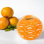 RoyalCart Urinal Screen Deodorizer Freshener (10 Pack), Urinal Wave Screens Mat Guard Anti - Splash, Fresh Scent (Orange Citrus) Fragrance, Supplies Fit for Office School Restaurant Toilets, and More