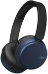 JVC Noise Cancelling Wireless Headpones, Bluetooth 4.1, Bass Boost Function, Voice Assistant Compatible - HAS65BNA(Blue)