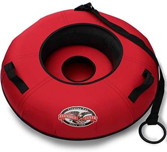 Flexible Flyer Heavy-Duty Commercial Snow Tube. Hard Plastic Bottom Inflatable Adult Sled , 42 x 42 x 11"