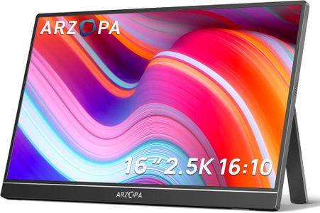 ARZOPA 16" 2.5K Portable Monitor – QHD HDR USB-C HDMI, IPS Eye Care