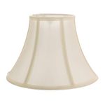 Traditionally Designed Empire Shaped 12 Inch Lamp Shade in Rich Silky Cream Cotton Fabric | 60w Max by Happy Homewares