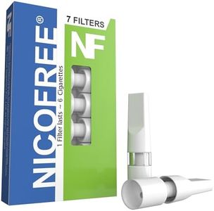 Nicofree | White | 35 Cigarette Filters, 5 Packs | Made with Toxin-free, Recycle-friendly Materials | Reduce Tar, Prevent Stains & Odour on Fingers | For Cigarettes, Dokha, Medwakh Pipe