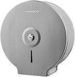 VANNSOO Commercial Jumbo Toilet Paper Dispenser, Wall Mount Stainless Steel 9 Inch Roll Toilet Paper Holder Bath Tissue Dispenser Lock Key (Brushed)