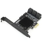 PCIE to SATA Expansion Card, Hot Swap 8 Ports SATA3.0 Adapter Riser Card Fit for 88SE92xx JMB5XX Compatible with SATA 6G 3G 1.5G Hard Drives Supports PCIE X2 X4 X8 X16