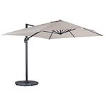 Azuma Roma 3M Garden Parasol Large Square Cantilever Sun Shade Patio Umbrella - Taupe